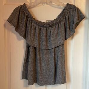 Current/Elliot the ruffle top and Heather Gray